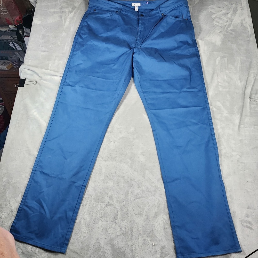 Peter Millar Ultimate Sateen Blue 5 Pocket Signature Straight Pants‎ Mens 44